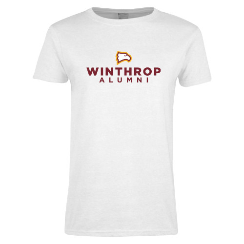  Womens White Short Sleeve Tee - WU Alumni