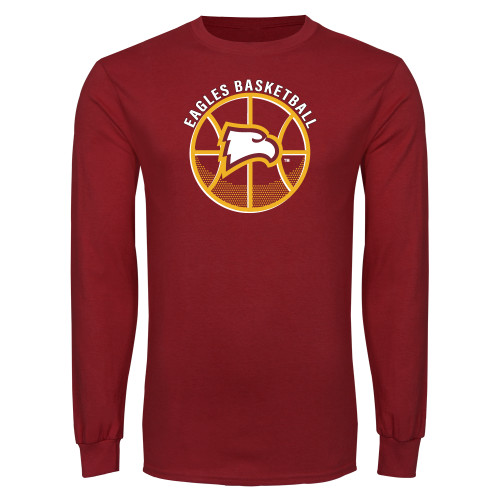  Cardinal Long Sleeve T Shirt - Eagles Basketball Minimalist