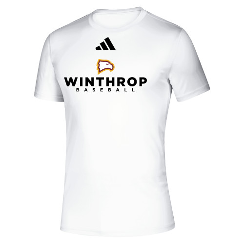  Adidas White Pregame Performance Tee - Adidas - WU Baseball