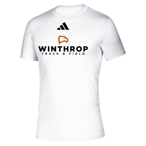  Adidas White Pregame Performance Tee - Adidas - WU Track and Field
