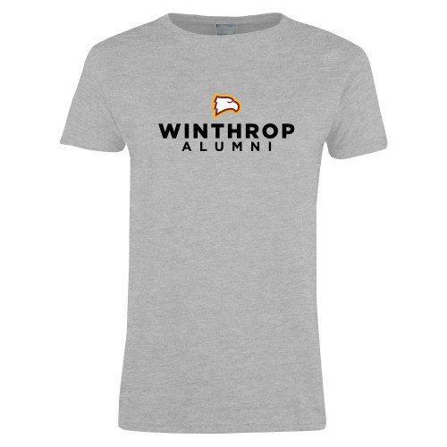  Womens Grey Short Sleeve Tee - WU Alumni