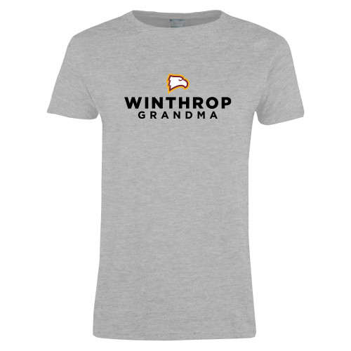  Womens Grey Short Sleeve Tee - WU Grandma