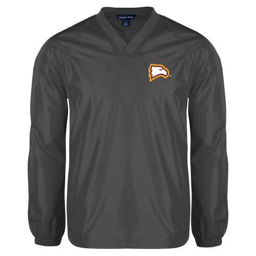  Charcoal V Neck Raglan Windshirt - Primary Mark