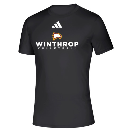  Adidas Black Pregame Performance Tee - Adidas - WU Volleyball