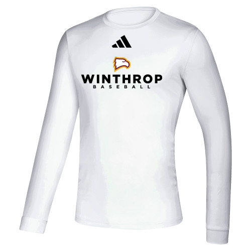  Adidas White Creator Performance Long Sleeve Tee - Adidas - WU Baseball