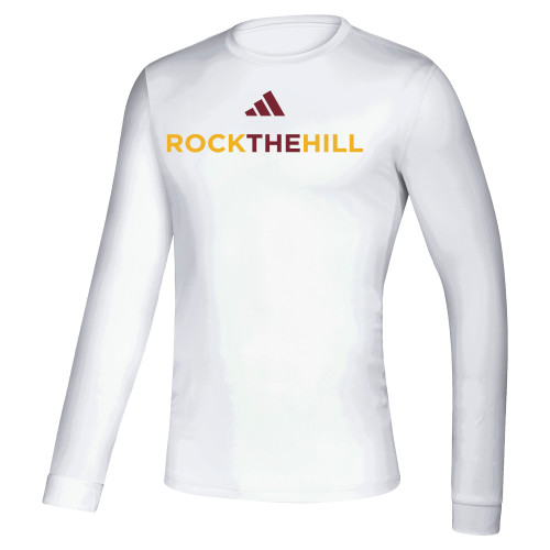  Adidas White Creator Performance Long Sleeve Tee - Adidas - Rock The Hill