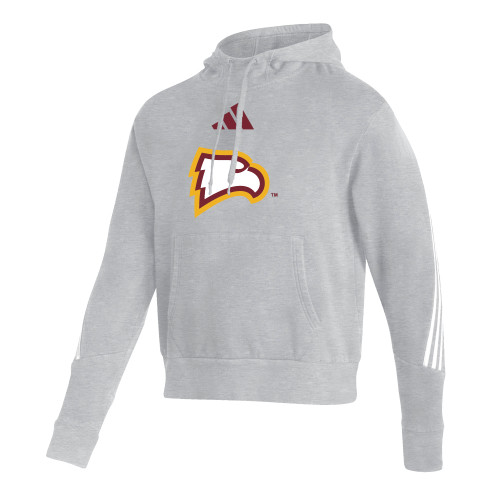 Adidas Medium Grey Heather Pullover Hood - Adidas - Primary Mark