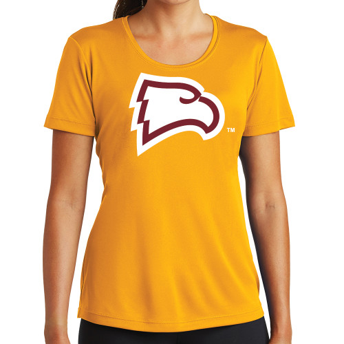  Womens Gold Performance Short Sleeve Tee - Primary Mark