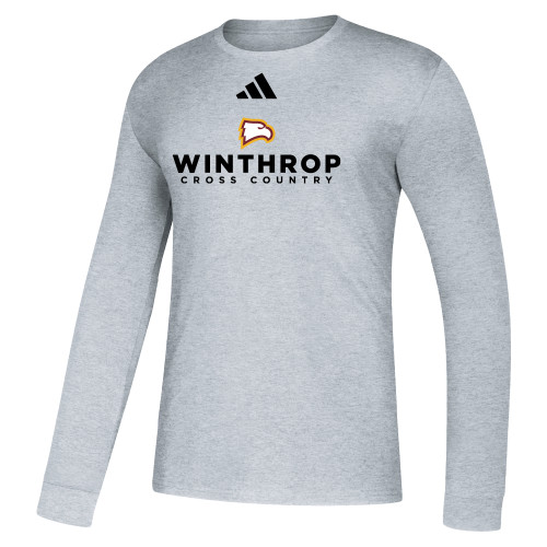  Adidas Medium Grey Heather Fresh Long Sleeve Tee - Adidas - WU Cross Country
