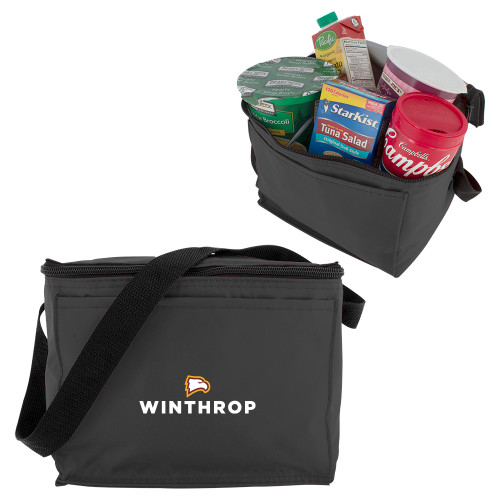  Six Pack Grey Cooler - Athletic Wordmark Stacked