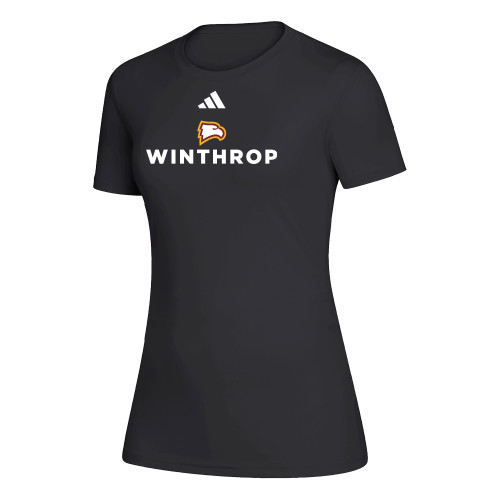  Adidas Womens Black Creator Performance Tee - Adidas - Athletic Wordmark Stacked