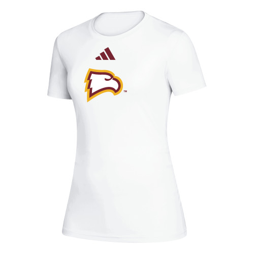  Adidas Womens White Creator Performance Tee - Adidas - Primary Mark
