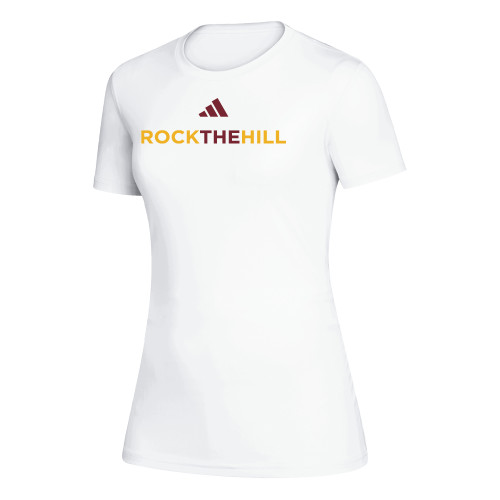  Adidas Womens White Creator Performance Tee - Adidas - Rock The Hill