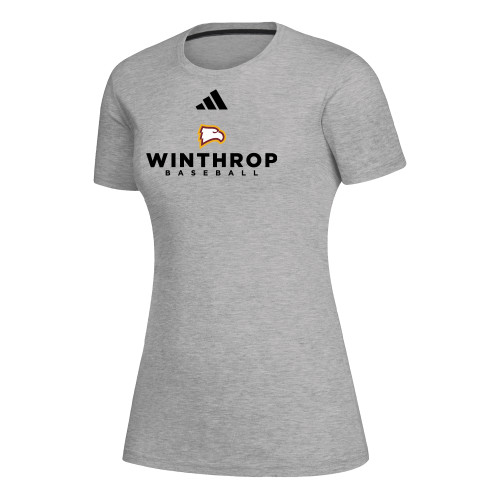  Adidas Womens Medium Heather Grey Creator Performance  Tee - Adidas - WU Baseball