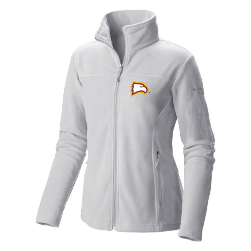  Columbia Womens Full Zip White Fleece Jacket - Primary Mark