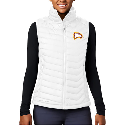  Columbia Womens White Powder Lite Vest - Primary Mark