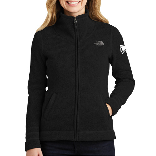  The North Face Womens Black Heather Fleece Jacket - Primary Mark