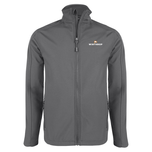  Charcoal Softshell Jacket - Athletic Wordmark Stacked