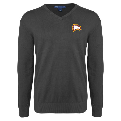  Charcoal Heather VNeck Sweater - Primary Mark