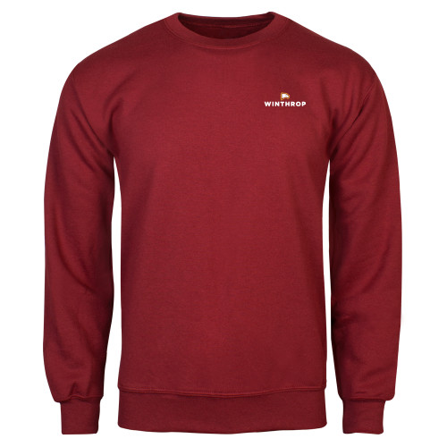  Cardinal Fleece Crew - Athletic Wordmark Stacked