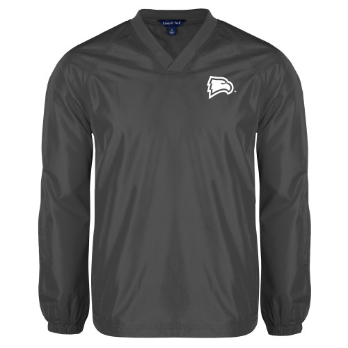  Charcoal V Neck Raglan Windshirt - Primary Mark