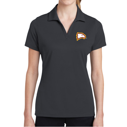  Womens Charcoal Dry Mesh Polo - Primary Mark