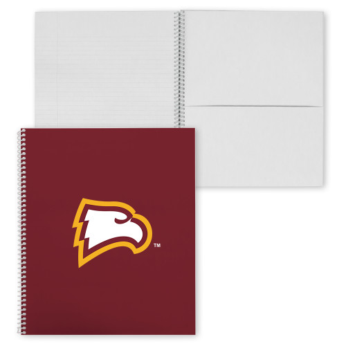  College Spiral Notebook w/Clear Coil - Primary Mark
