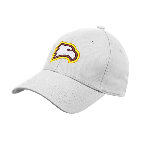  White Structured Adjustable Pro Style Hat - Primary Mark