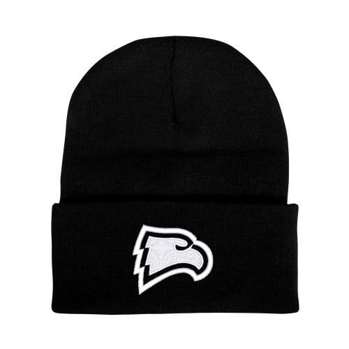  Black Knit Beanie w/Cuff - Primary Mark