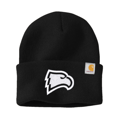  Carhartt Black Knit Beanie w/Cuff - Primary Mark
