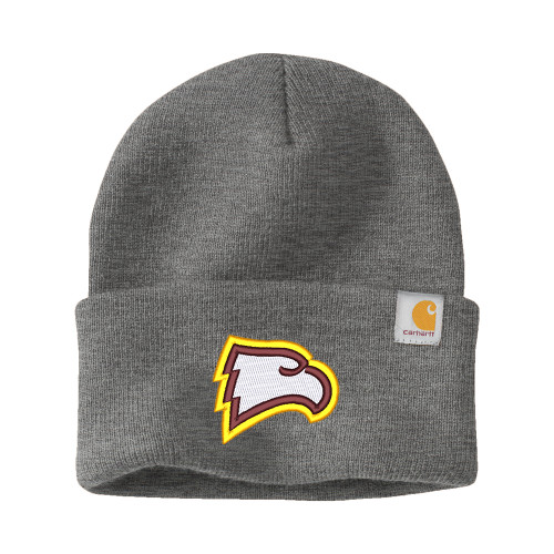  Carhartt Heather Grey Knit Beanie w/Cuff - Primary Mark