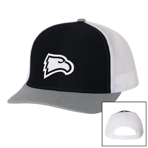  Richardson Black/White/Heather Trucker Hat - Primary Mark