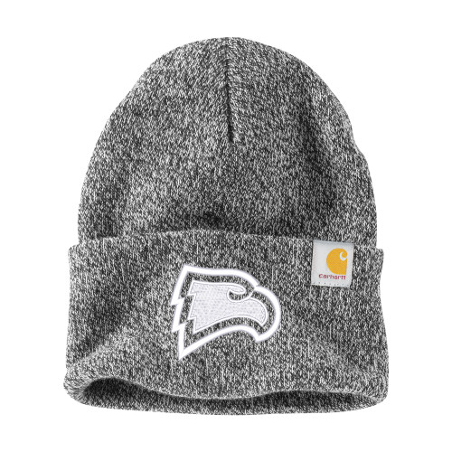  Carhartt Black/White Knit Beanie w/Cuff - Primary Mark