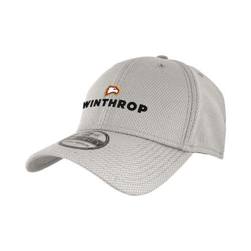  New Era Light Grey Diamond Era 39Thirty Stretch Fit Hat - Athletic Wordmark Stacked