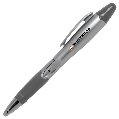  Silver/Silver Blossom Pen/Highlighter - Athletic Wordmark Horizontal
