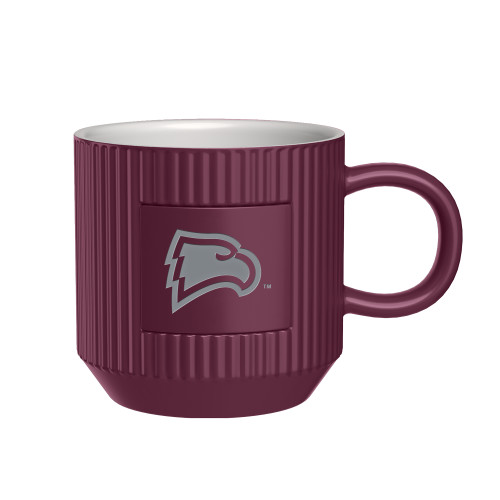  First Light Burgundy Ceramic Mug - Primary Mark Engraved