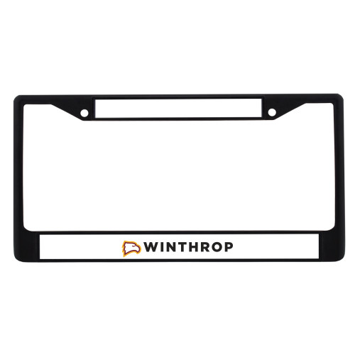  Metal License Plate Frame in Black - Athletic Wordmark Horizontal