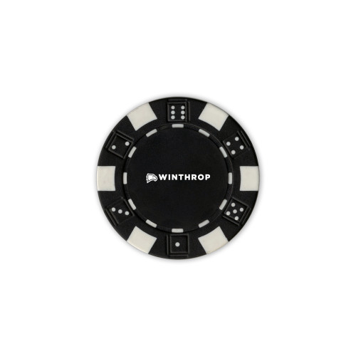  Black Game Chip - Athletic Wordmark Horizontal
