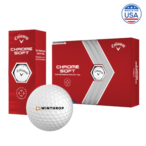  Callaway Chrome Soft Golf Balls 12/pkg - Athletic Wordmark Horizontal