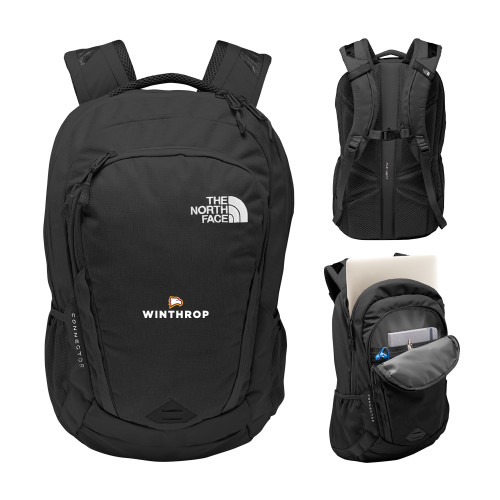  The North Face Black Connector Backpack - Athletic Wordmark Stacked