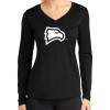 Thumbnail image for  Womens Black Performance Long Sleeve V Neck Shirt
