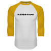 Thumbnail image for  White/Gold Raglan Baseball T Shirt