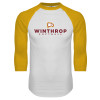 Thumbnail image for  White/Gold Raglan Baseball T Shirt
