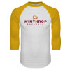 Thumbnail image for  White/Gold Raglan Baseball T Shirt