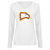 Thumbnail image for  Womens White Long Sleeve V Neck Tee