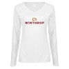 Thumbnail image for  Womens White Long Sleeve V Neck Tee