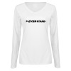 Thumbnail image for  Womens White Long Sleeve V Neck Tee