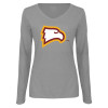 Thumbnail image for  Womens Grey Long Sleeve V Neck Tee 