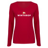 Thumbnail image for  Womens Cardinal Long Sleeve V Neck Tee 