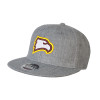 Thumbnail image for  Heather Grey Wool Blend Flat Bill Snapback Hat